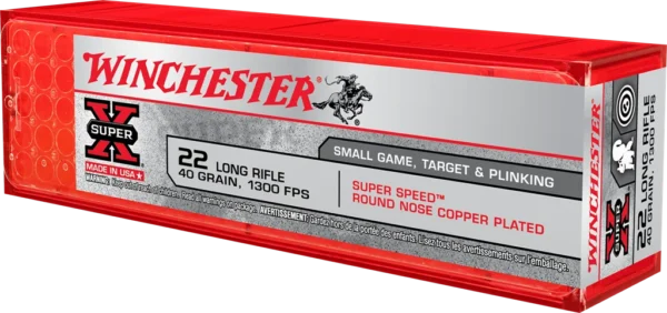 WINCHESTER SUPER-X HV 22LR 40GR PRN 100RD/BX
