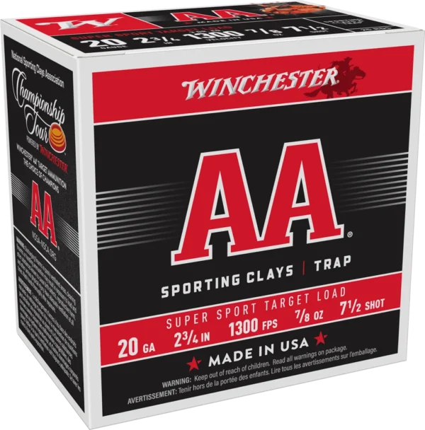WINCHESTER AA SUPER SPORT 20G 2 3/4" 7.5SHT 7/8OZ 25/250RDS