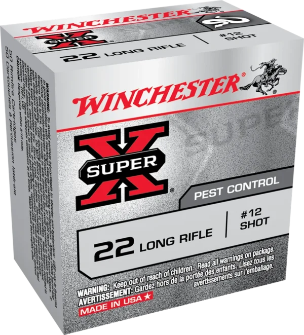 WINCHESTER SUPER X PEST CONTROL 22LR 25GR #12SHT 50RD BX 5000RD CASE