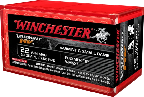 WINCHESTER VRMNT 22WM 30GR PLMY TIP 50RD BX 1000RD CASE