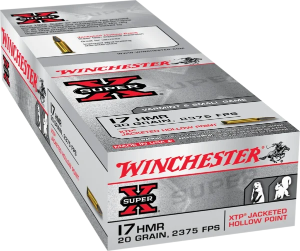 WINCHESTER SUPER X 17HMR 20G XTP JHP 50RD BX 1000RD CASE