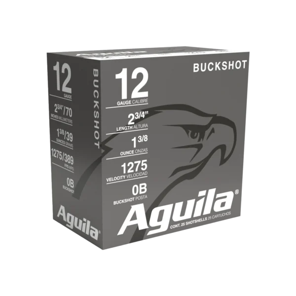 AGUILA 12GA 2 3/4" 0 BUCK 25RD BX 10 BXS PER CS