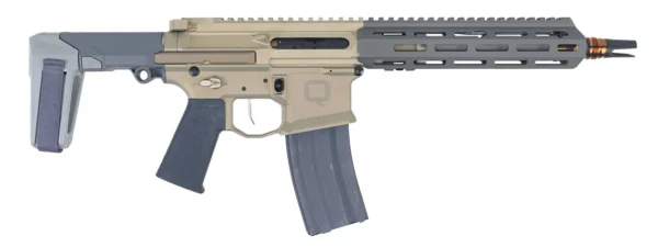 Q HONEY BADGER 5.56 PSTL 9.69" W/BRACE BLK/GRY 1-30RD MAGAZINE